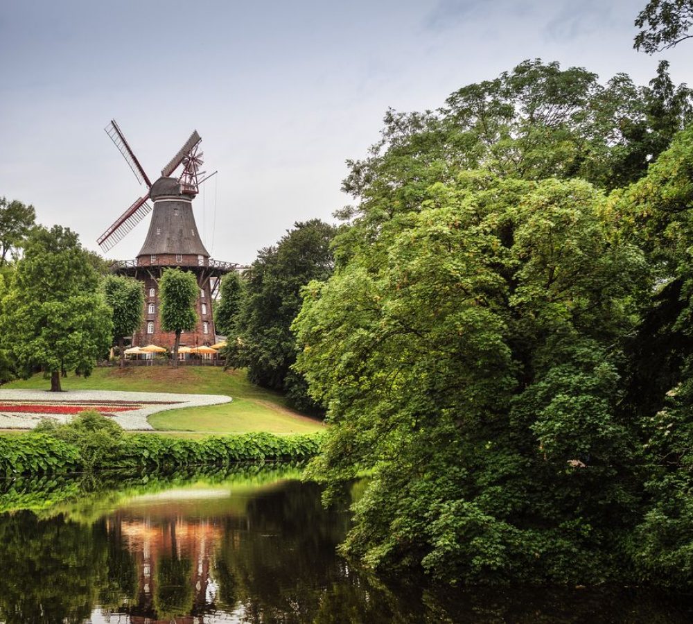 Windmühle in Innenstadt der Hansestadt Bremen, Deutschland